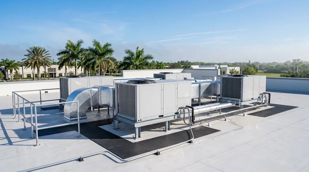 Commercial rooftop HVAC units